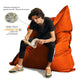 Pouf Géant XXL Intérieur et Extérieur, Déhoussable, Salon, Jardin, Deco Arts Orange - Deco-arts.fr
