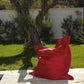 Housse pour Pouf Géant XXL 180x140cm Intérieur et Extérieur - Rouge piment - Deco-arts.fr