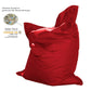 Pouf Géant XXL Intérieur et Extérieur, Déhoussable, Salon, Jardin, Deco Arts Rouge piment - Deco-arts.fr