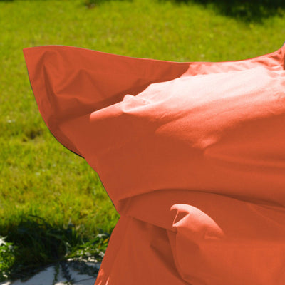 Housse de pouf géant XXL 180x140 cm en terracotta pour beanbag Deco-arts, intérieure et extérieure, déhoussable.