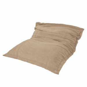 Pouf Gigante XXL 190x155 Beige - Sherpa e Schiuma (Divano da Pavimento 2 Posti)