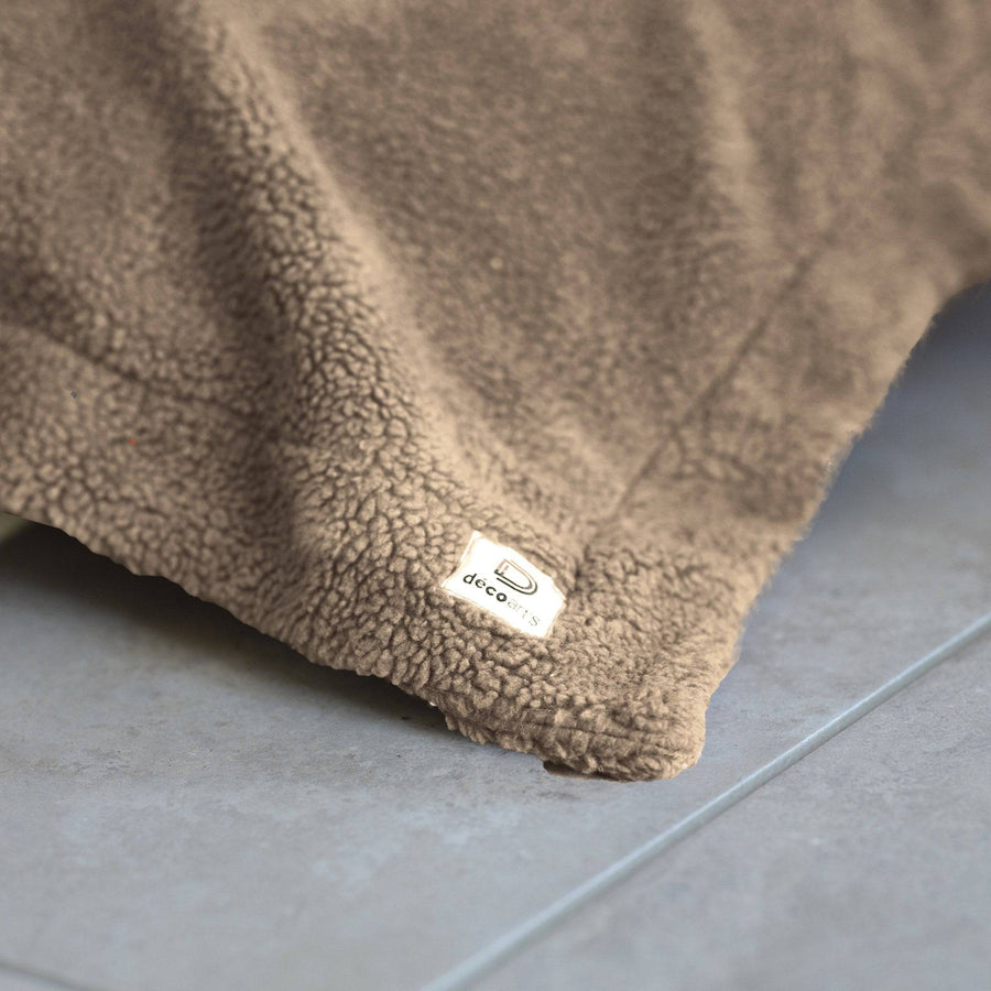 Pouf Gigante XXL 190x155 Beige, tessuto sherpa