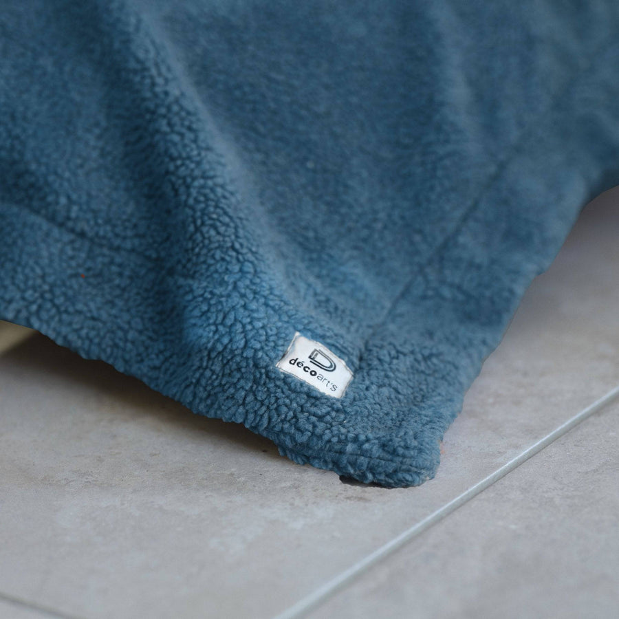 Pouf Gigante XXL 190x155 Blu Petrolio, imbottitura in fiocchi di schiuma