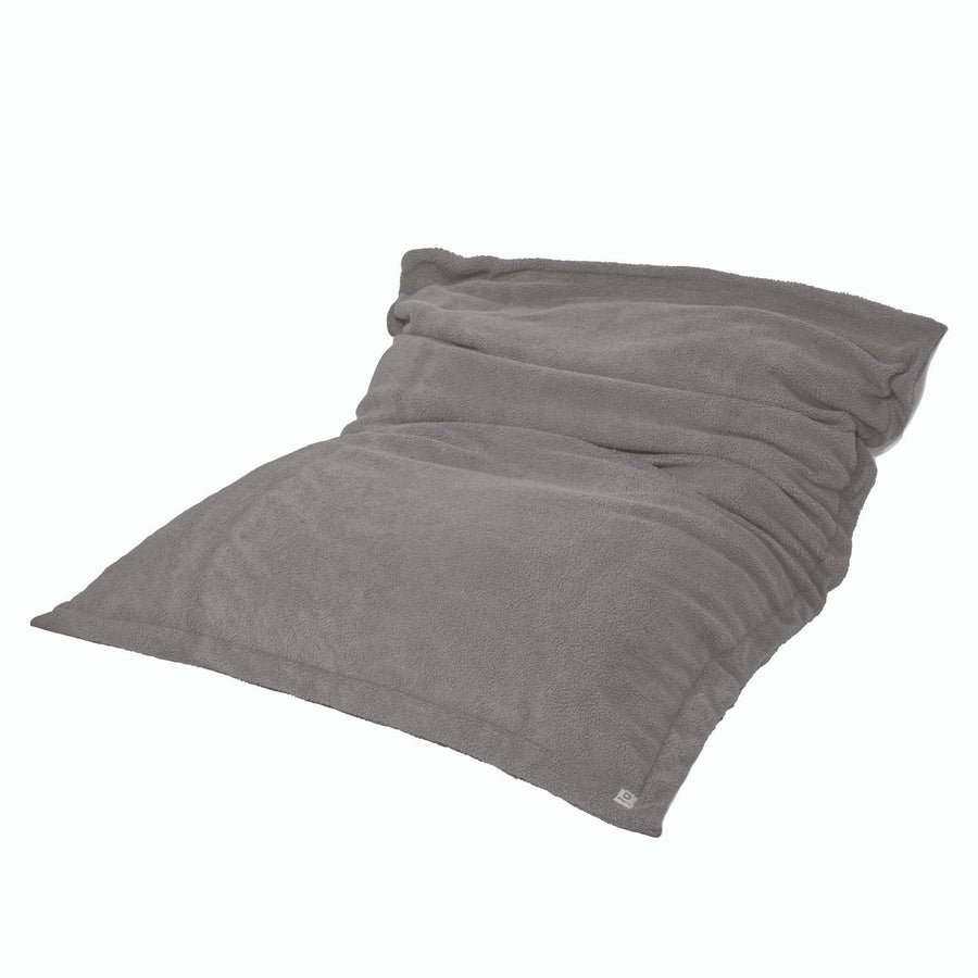 Pouf Gigante XXL 190x155 Grigio Argento, fodera sfoderabile