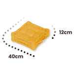 Coussin de sol lot de 2  - 40 x 40 cm Jaune Miel - Deco-arts.fr