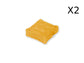 Coussin de sol lot de 2  - 40 x 40 cm Jaune Miel - Deco-arts.fr
