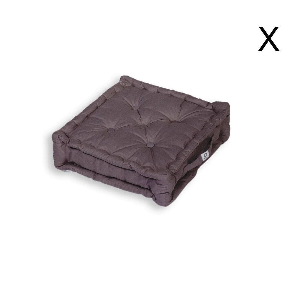 Set di 2 Cuscini da Pavimento XL 50x50 Grigio Carbone, imbottitura in fiocchi di schiuma