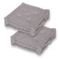 Coussin de sol lot de 2  - 50 x 50 cm Gris Galet - Deco-arts.fr