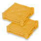 Coussin de sol lot de 2  - 50 x 50 cm Jaune - Deco-arts.fr