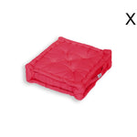 Coussin de sol lot de 2  - 50 x 50 cm Rouge Piment - Deco-arts.fr