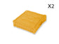 Coussin de sol lot de 2  - 60 x 60 cm Jaune - Deco-arts.fr