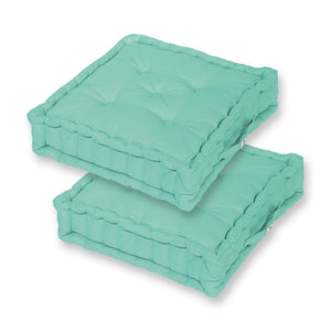 Set di 2 Cuscini da Pavimento (60 x H15 cm) Verde Menta