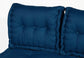 Coussins palette capitonné 120x80x20cm Bleu petrole - Deco-arts.fr