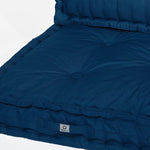 Coussins palette capitonné 120x80x20cm Bleu petrole - Deco-arts.fr