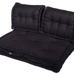 Kit de 3 coussins pour fauteuils Deco Arts Palette Europe, gris carbone, assise XXL épaisse 20cm, 1 assise + 2 dossiers.