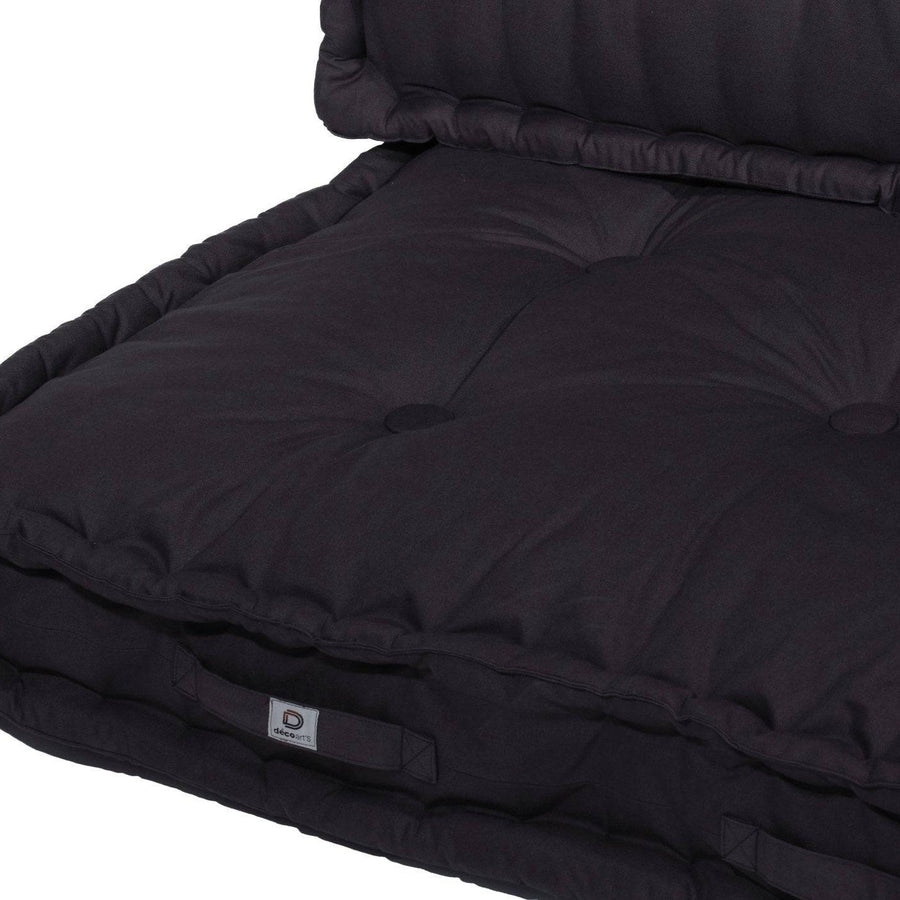 Set Cuscini Pallet Europa 120x80 Grigio Carbone, tessuto anti-UV e idrorepellente