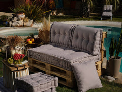 Cuscini per pallet imbottiti 120x80x20 cm Grigio ghiaia