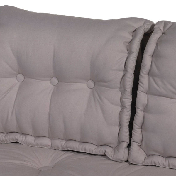 Kit de 3 coussins palette gris galet pour fauteuils et canapés, assise XXL épaisse 20cm, par Deco Arts.