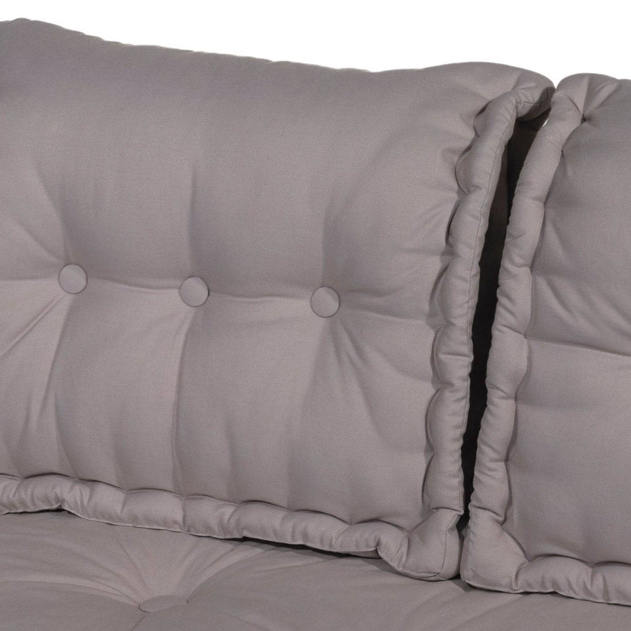 Set Cuscini Pallet Europa 120x80 Grigio Ciottolo, tessuto anti-UV e idrorepellente