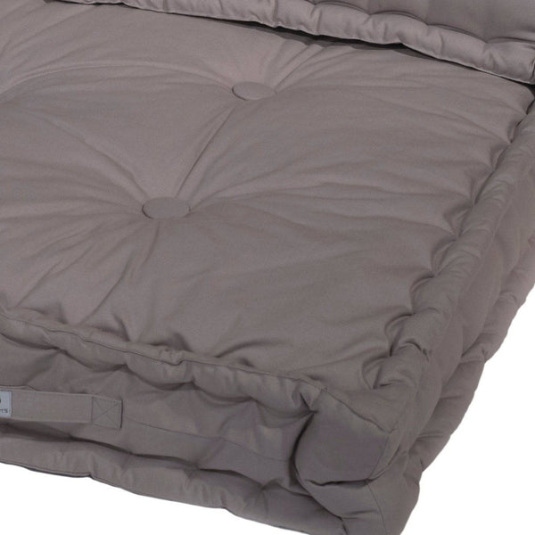 Kit de coussins Palette Europe Deco Arts, assise XXL 120x80cm gris galet, épaisseur 20cm, pour fauteuils et canapés.