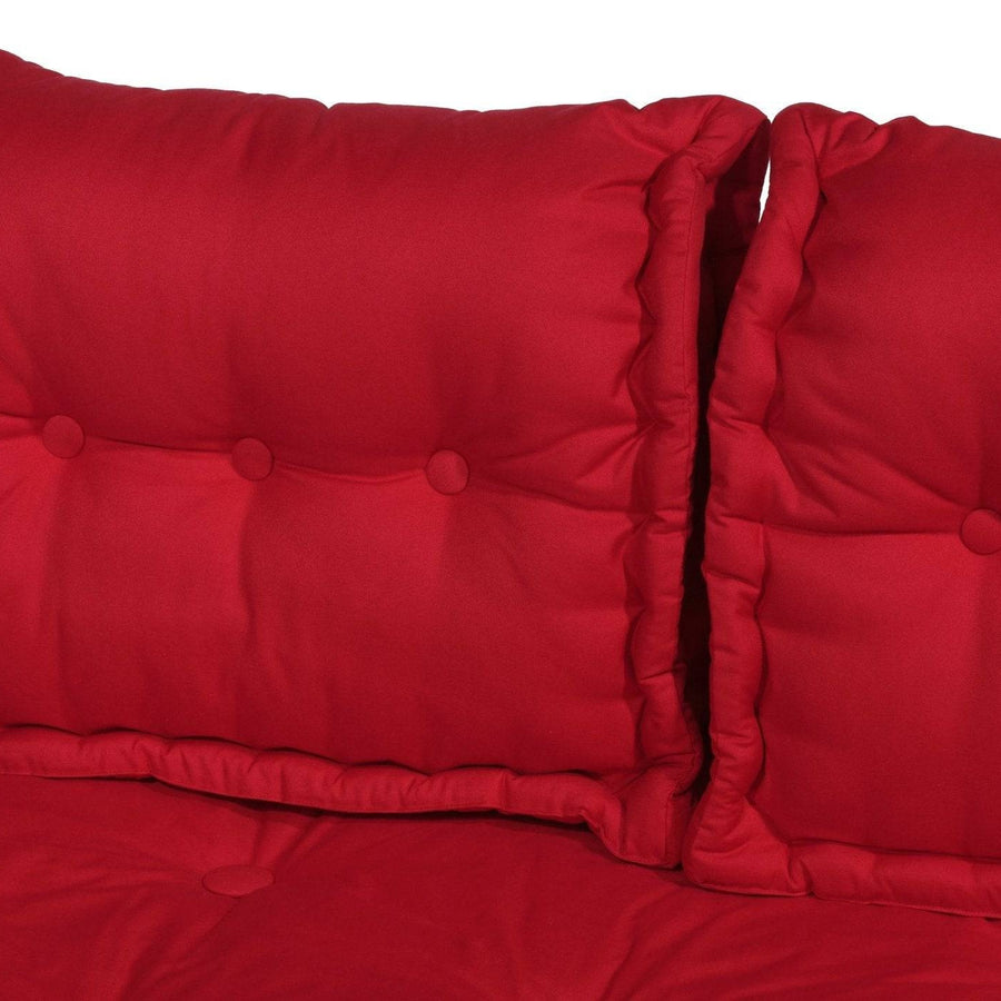 Set Cuscini Pallet Europa 120x80 Rosso Peperoncino, tessuto anti-UV e idrorepellente