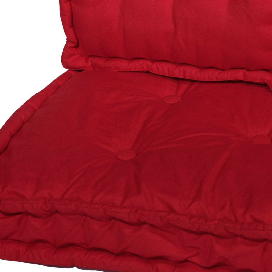 Set Cuscini Pallet Europa 120x80 Rosso Peperoncino, imbottitura in fiocchi di schiuma
