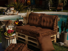 Cuscini per pallet imbottiti 120x80x20 cm Ruggine