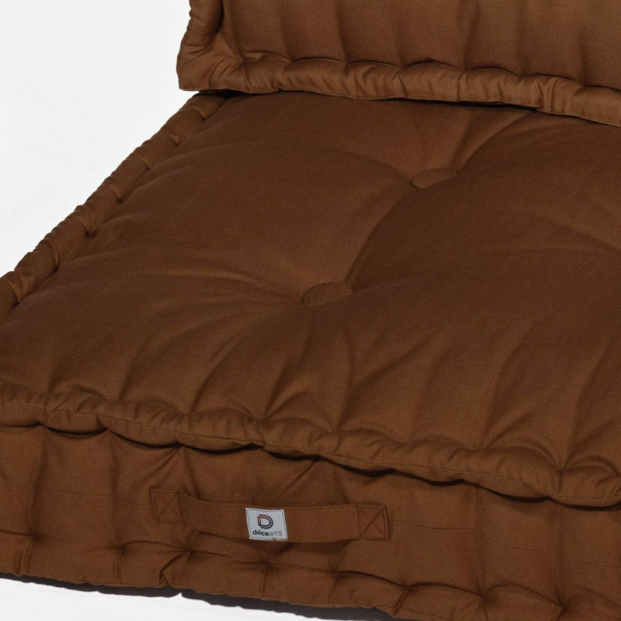 Set Cuscini Pallet Europa 120x80 Ruggine, tessuto anti-UV e idrorepellente