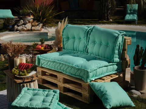 Cuscini per pallet imbottiti 120x80x20 cm Verde menta