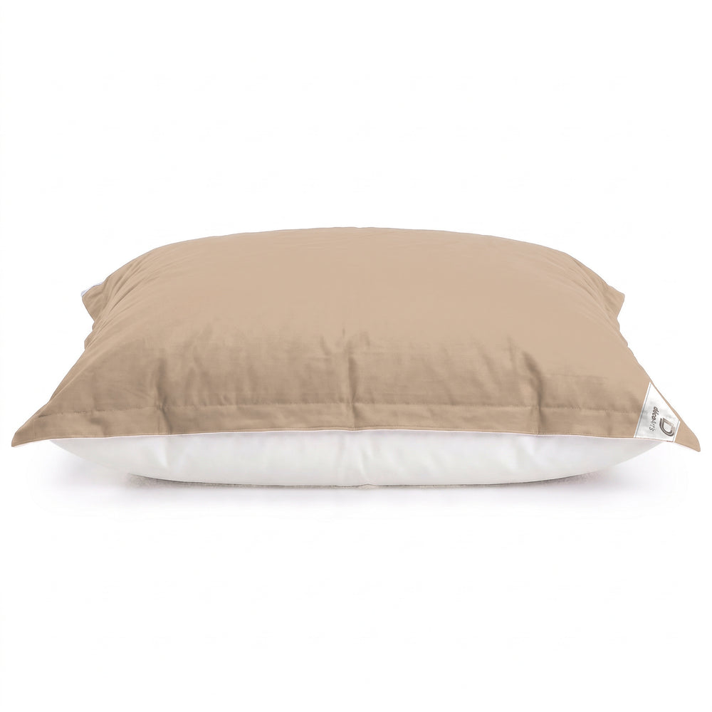 Solo fodera, da riempire – Pouf galleggiante gigante Beige di profilo: spessore e fondo in rete bianca