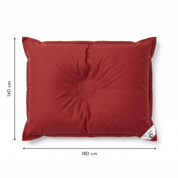 Solo fodera, da riempire – Dimensioni del pouf galleggiante gigante Rosso Peperoncino: 180 × 140 cm