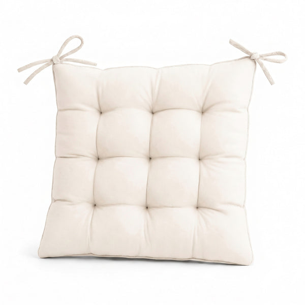 Cuscino per sedia 40x40 Bianco Sporco, vista frontale