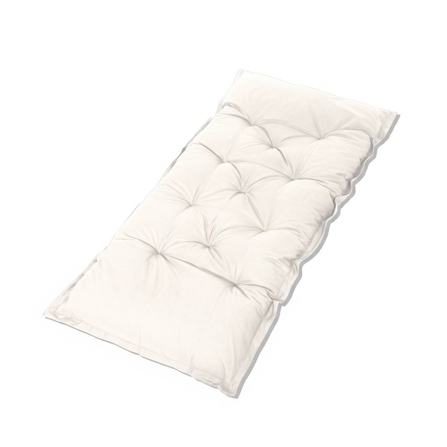 Materasso da pavimento XXL 195x100 Bianco Sporco trapuntato, su fondo bianco