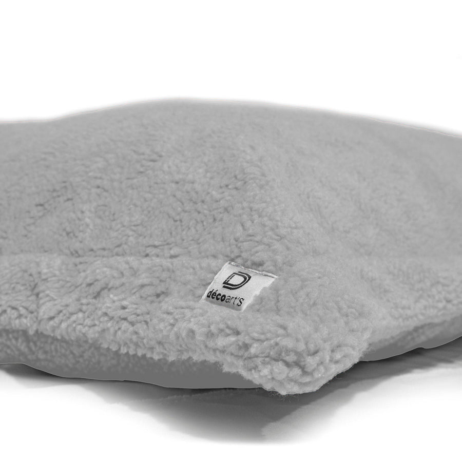 Pouf Cuscino Gigante XL 150x100 Grigio Ciottolo, tessuto sherpa